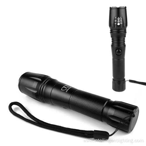 Police Zoomable Long Range USB LED Rechargeable Torchlight